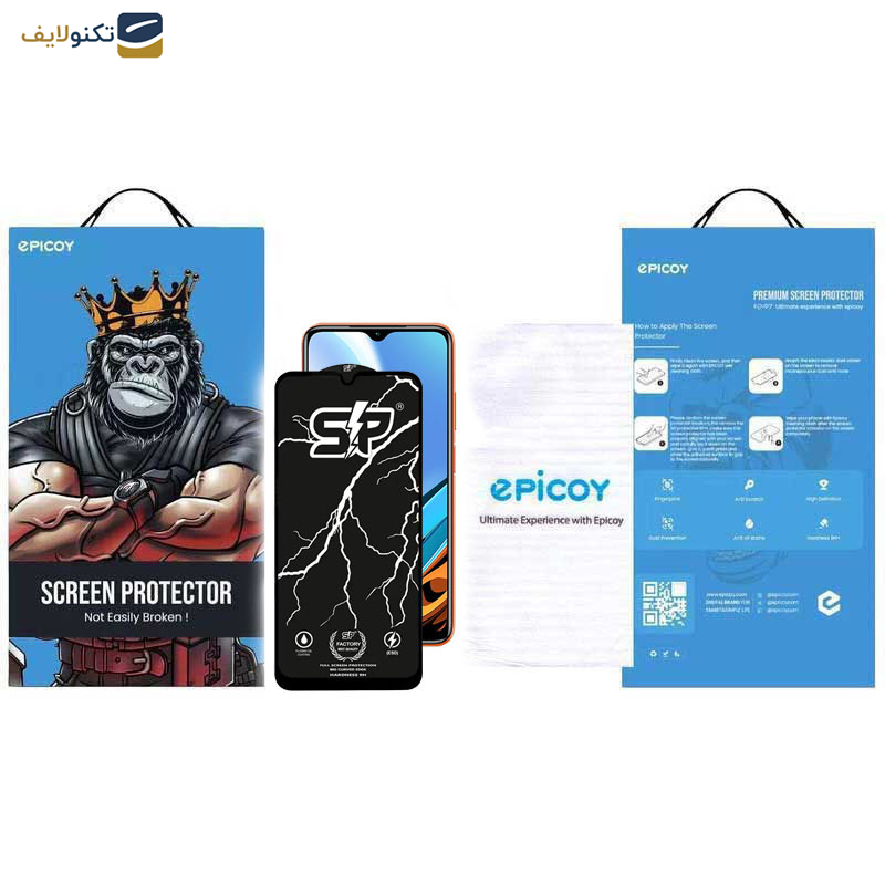 محافظ صفحه نمایش گوشی شیائومی Redmi 9C- 9T- 9C - 9- 9A Sport- 9A اپیکوی مدل SP Factory - Epicoy SP Factory Screen Protector For Xiaomi Redmi 9C-Redmi 9T-Redmi 9C NFC-Redmi 9 (India)-Redmi 9A Sport-Redmi 9A