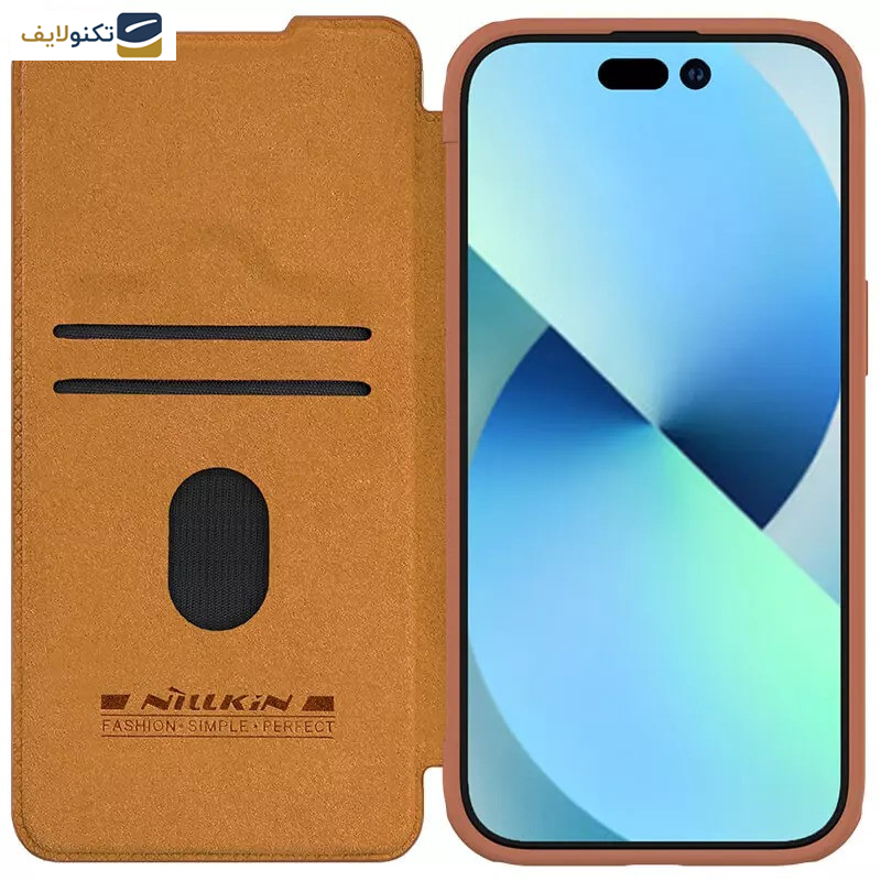 کیف کلاسوری گوشی اپل iPhone 15 نیلکین مدل Qin Pro Leather - Nillkin Qin Pro Leather case for Apple iPhone 15