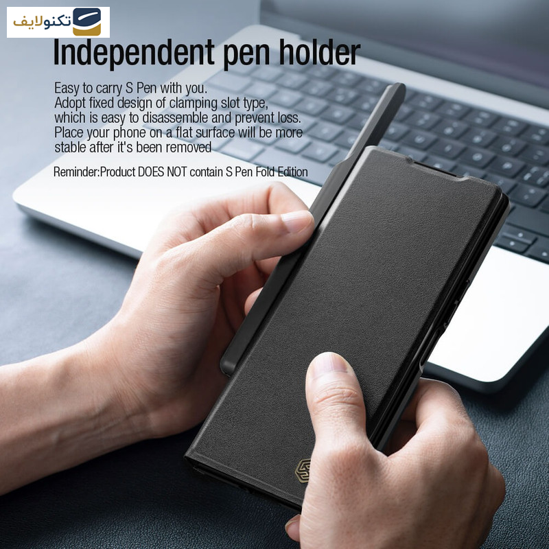 کیف کلاسوری گوشی موبایل سامسونگ Galaxy Z Fold 6 نیلکین مدل Qin Pro Leather - Nillkin Qin Pro Leather case for Samsung Galaxy Z Fold 6