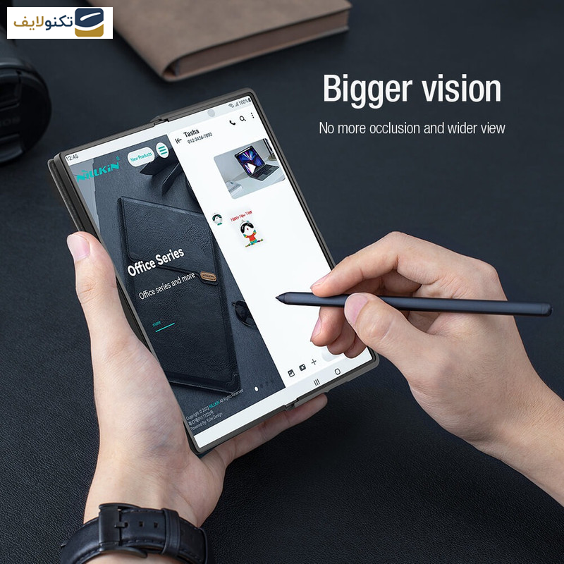 کیف کلاسوری گوشی موبایل سامسونگ Galaxy Z Fold 6 نیلکین مدل Qin Pro Leather - Nillkin Qin Pro Leather case for Samsung Galaxy Z Fold 6