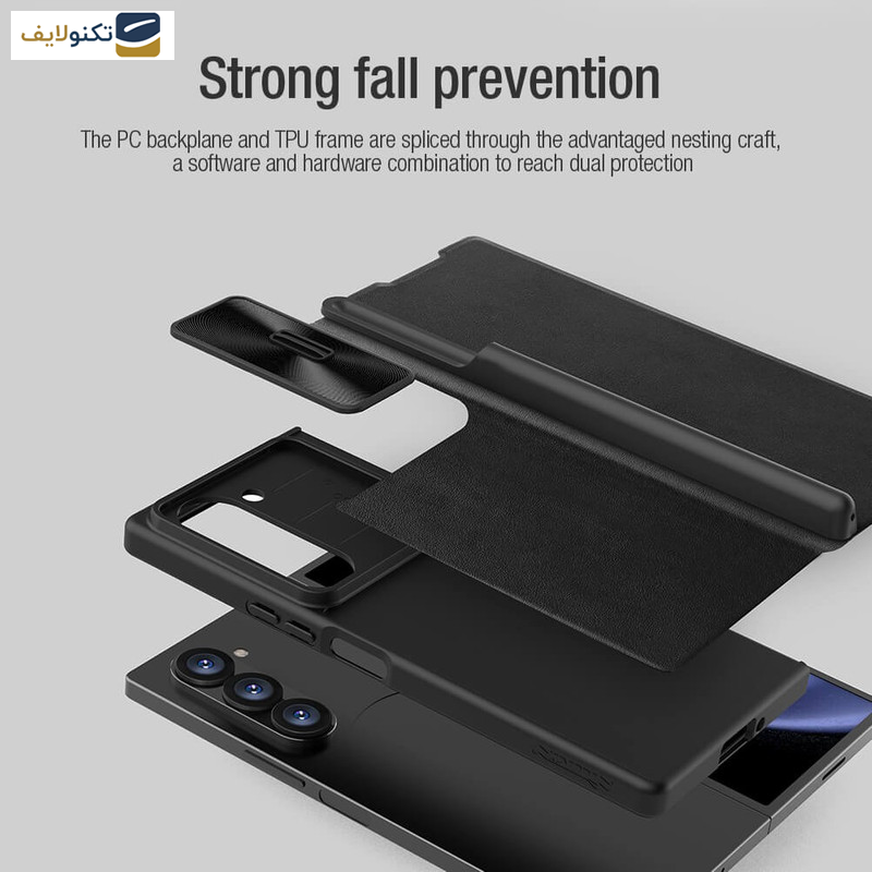 کیف کلاسوری گوشی موبایل سامسونگ Galaxy Z Fold 6 نیلکین مدل Qin Pro Leather - Nillkin Qin Pro Leather case for Samsung Galaxy Z Fold 6