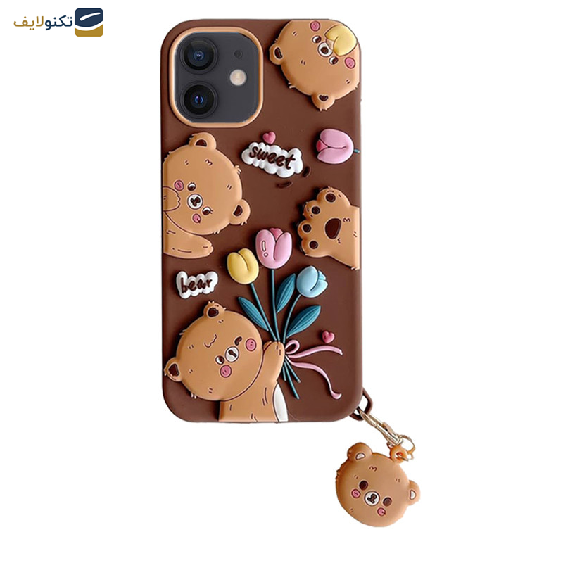 کاور گوشی اپل iPhone 12 - 12 Pro اپیکوی مدل Chubby Bear به همراه آویز - Epicoy Chubby Bear Cover For Apple iPhone 12 - 12 Pro With Hanging
