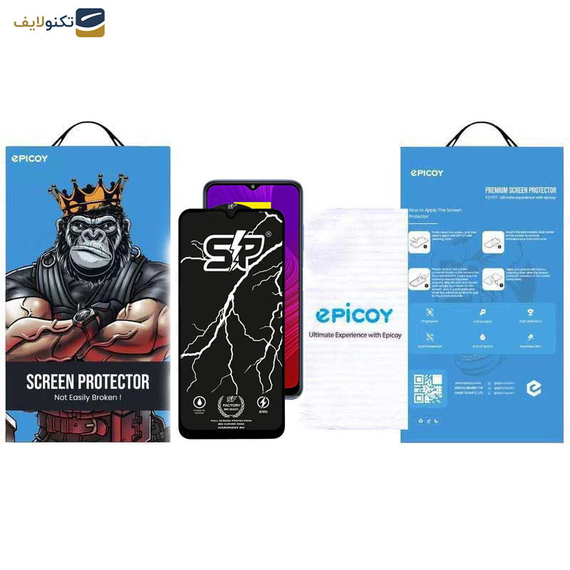 گلس گوشی سامسونگ Galaxy F42 5G-F34 5G-F23 5G-F14 5G-F13 4G اپیکوی مدل SP Factory - Epicoy SP Factory Screen Protector For Samsung Galaxy F42 5G-F34 5G-F23 5G-F14 5G-F13 4G