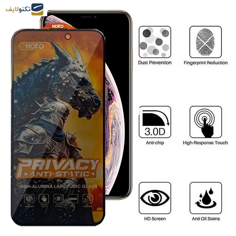 گلس حریم شخصی گوشی اپل iPhone XS Max- 11 Pro Max اپیکوی مدل Knight Privacy - Epicoy Antistatic DustProof Glass Screen Protector For Apple iPhone XS Max- 11 Pro Max