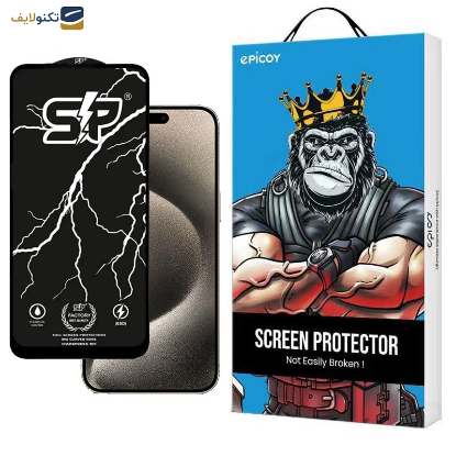 گلس گوشی اپل iPhone 15 Pro Max اپیکوی مدل SP Factory - Epicoy SP Factory Glass Screen For Apple iPhone 15 Pro Max