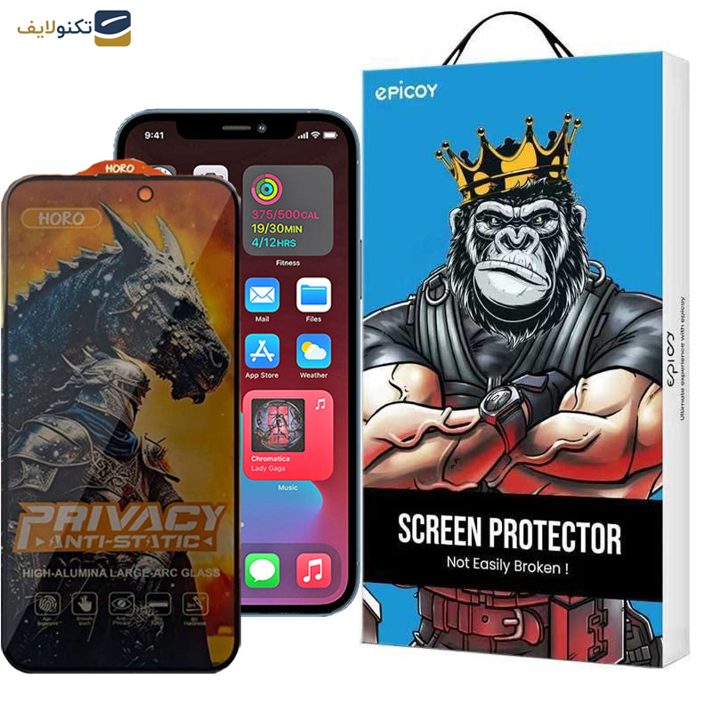 گلس حریم شخصی گوشی اپل iPhone 12 Pro Max اپیکوی مدل Knight Privacy - Epicoy Knight Privacy Glass Screen Protector For Apple iPhone 12 Pro Max