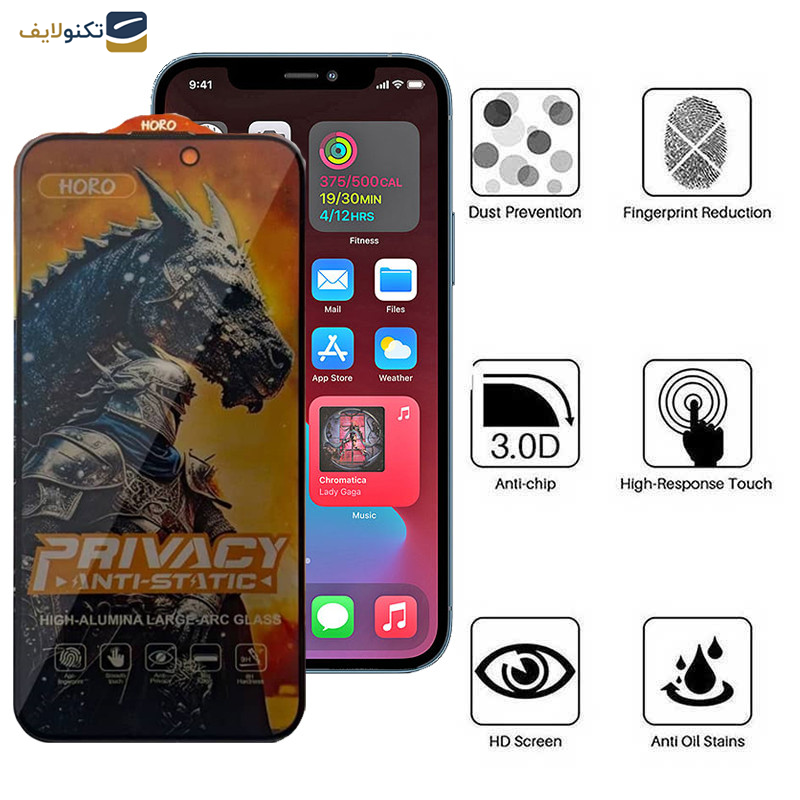 گلس حریم شخصی گوشی اپل iPhone 12 Pro Max اپیکوی مدل Knight Privacy - Epicoy Knight Privacy Glass Screen Protector For Apple iPhone 12 Pro Max