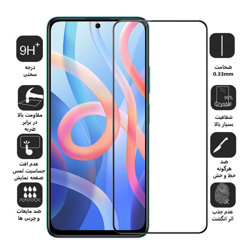 گلس گوشی شیائومی Redmi Note 11 5G China / Poco M4 Pro 5G/ Note 11T 5G/ Note 11S 5G بوف 5D مدل F33 - Buff F33 Redmi Note 11 5G China / Poco M4 Pro 5G/ Note 11T 5G/ Note 11S 5G 5D Screen Protector