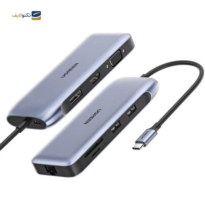 هاب USB-C یوگرین 9 پورت CM274 مدل 70301 - UGREEN CM274-70301 9 Port USB-C Hub