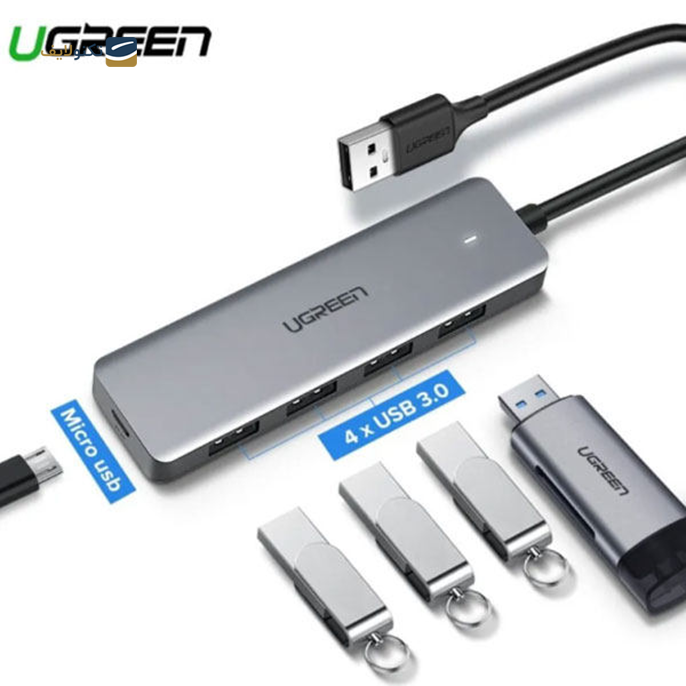 هاب USB-C یوگرین 4 پورت CM219 مدل 70336 - UGREEN CM219-70336 4 Port USB-C Hub