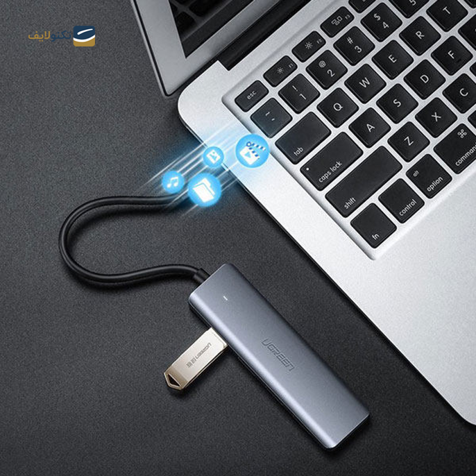 هاب USB-C یوگرین 4 پورت CM219 مدل 70336 - UGREEN CM219-70336 4 Port USB-C Hub