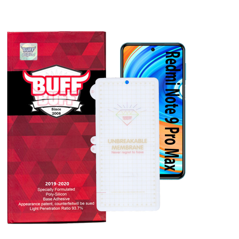 گلس گوشی شیائومی Redmi Note 9 Pro Max بوف مدل Hg01 - Buff Hg01 Redmi Note 9 Pro Max Screen Protector