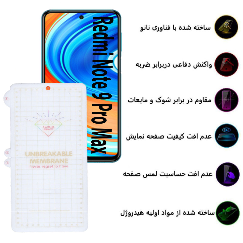 گلس گوشی شیائومی Redmi Note 9 Pro Max بوف مدل Hg01 - Buff Hg01 Redmi Note 9 Pro Max Screen Protector