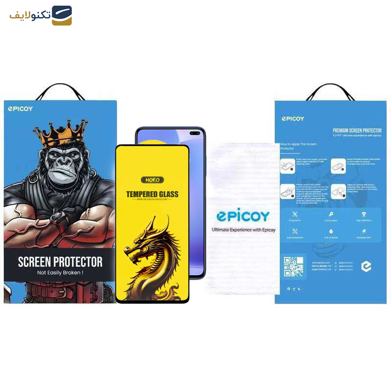 گلس گوشی شیائومی Mi 10T Pro 5G- Mi 10T 5G- Redmi K30 - Poco F2 Pro- Poco X اپیکوی مدل Golden Dragon - Epicoy Golden Dragon Screen Protector For Xiaomi Mi 10T Pro 5G- Mi 10T 5G- Redmi K30 - Poco F2 Pro- Poco X2