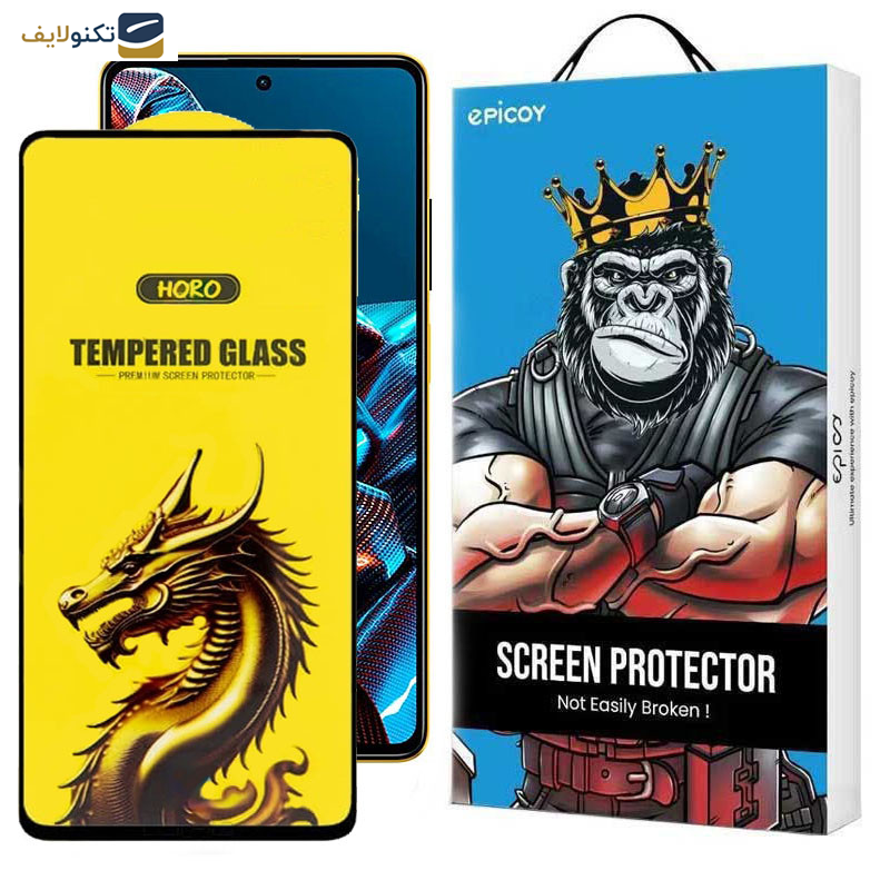 گلس گوشی پوکو Poco X5 Pro- X5- X4 Pro 5G- X3 Pro- X3 NFC- X3 اپیکوی مدل Golden Dragon - Epicoy Golden Dragon Screen Protector For Xiaomi Poco X5 Pro- X5- X4 Pro 5G- X3 Pro- X3 NFC- X3