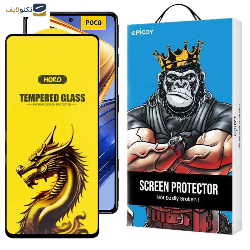 گلس گوشی پوکو F5 Pro - F5 - F4 GT- F3 GT- F4- F3 اپیکوی مدل Golden Dragon - Epicoy Golden Dragon Screen Protector For Poco F5 Pro - F5 - F4 GT- F3 GT- F4- F3