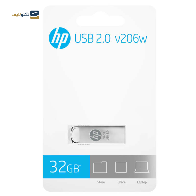  فلش مموری اچ پی مدل v206w ظرفیت 32 گیگابایت - HP v206w Flash Memory - 32GB