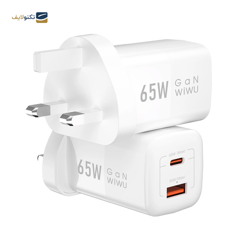 شارژر دیواری 3 پین ویوو مدل Wi-U012 توان 65 وات - WiWU 2023 Wi-U012 New arrive 65W USB Type C Super GaN Wall Charger Fast Charger