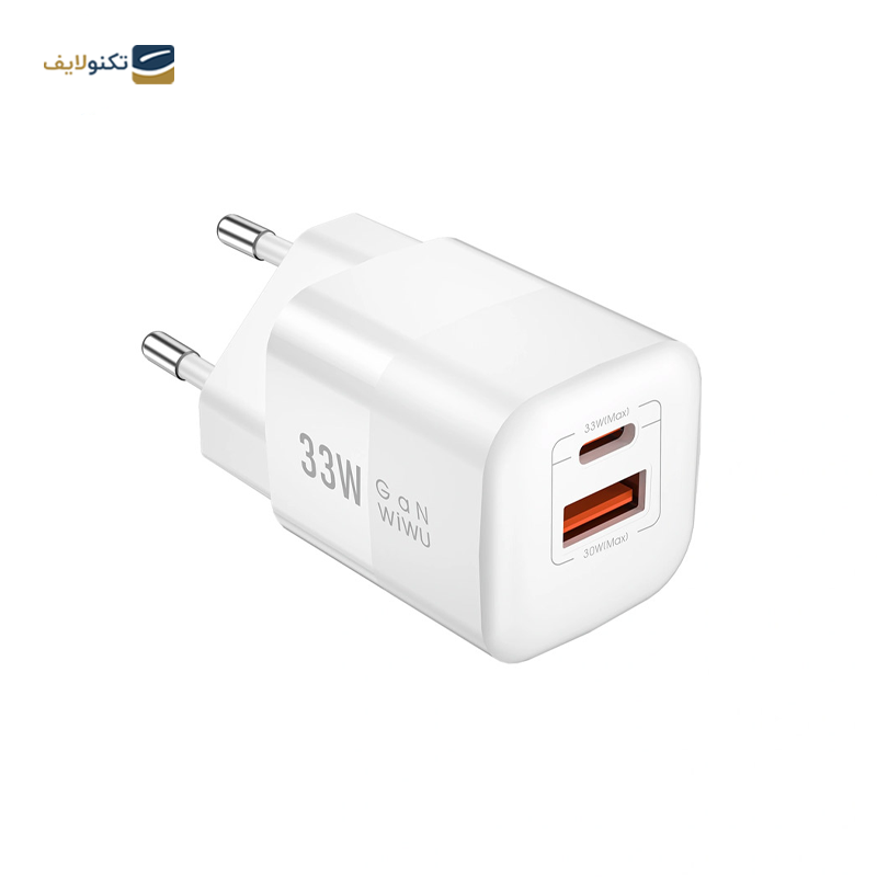 شارژر دیواری ویوو مدل Wi-U008 توان 33 وات - WiWU Wi-U008 Super Fast Charging 33W PD+QC Wall charger Fast Quick Charger