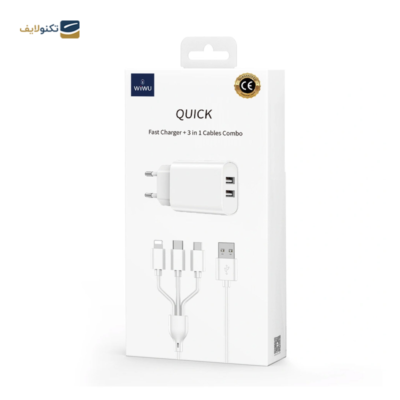 شارژر دیواری ویوو مدل Wi-U003 توان 20 وات به همراه کابل - WiWU Wi-U003 Wall Charger with 20W