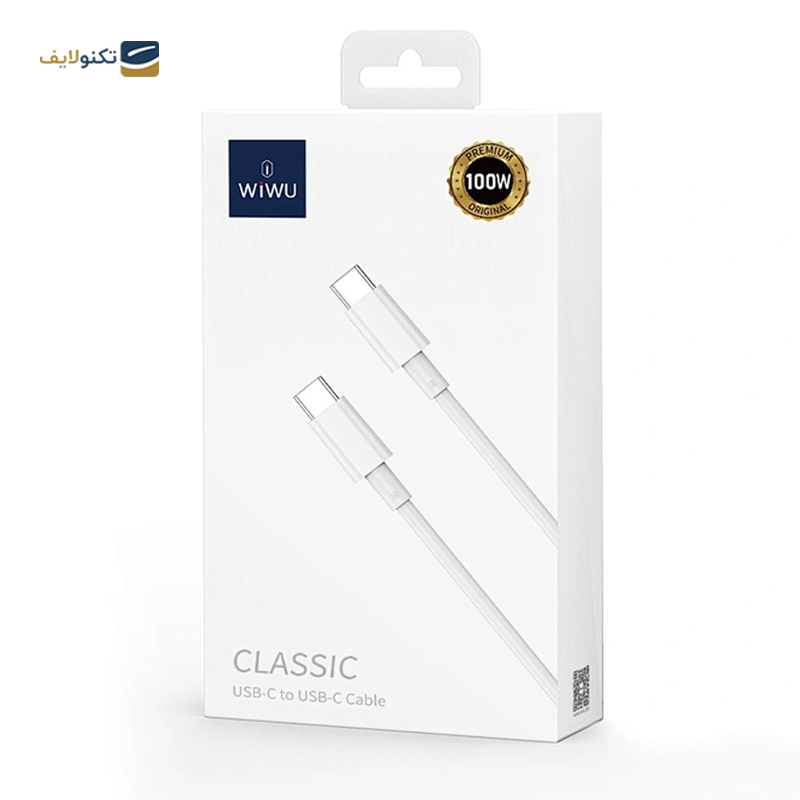 کابل دو سر تایپ سی ویوو مدل Wi-C008 C-C طول 1.2 متر - WIWU Wi-C008 C-C USB-C to USB-C cable 1.2m