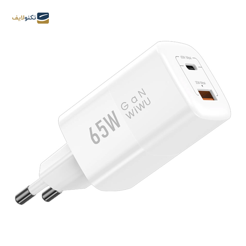 شارژر دیواری ویوو مدل Wi-U012 توان 65 وات - WiWU 2023 Wi-U012 New arrive 65W USB Type C Super GaN Wall Charger Fast Charger