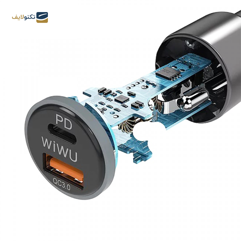 شارژر فندکی ویوو مدل PC100 توان 36 وات  - WIWU PC100 36W CAR CHARGER