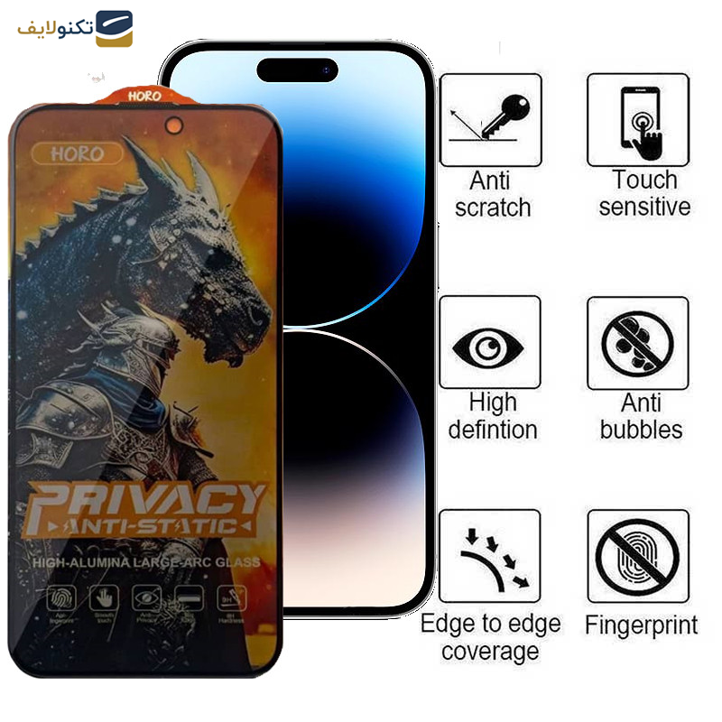 محافظ صفحه نمایش حریم شخصی گوشی اپل iPhone 14 Pro اپیکوی مدل Knight Privacy - Epicoy Knight Privacy Glass Screen Protector For Apple iPhone 14 Pro