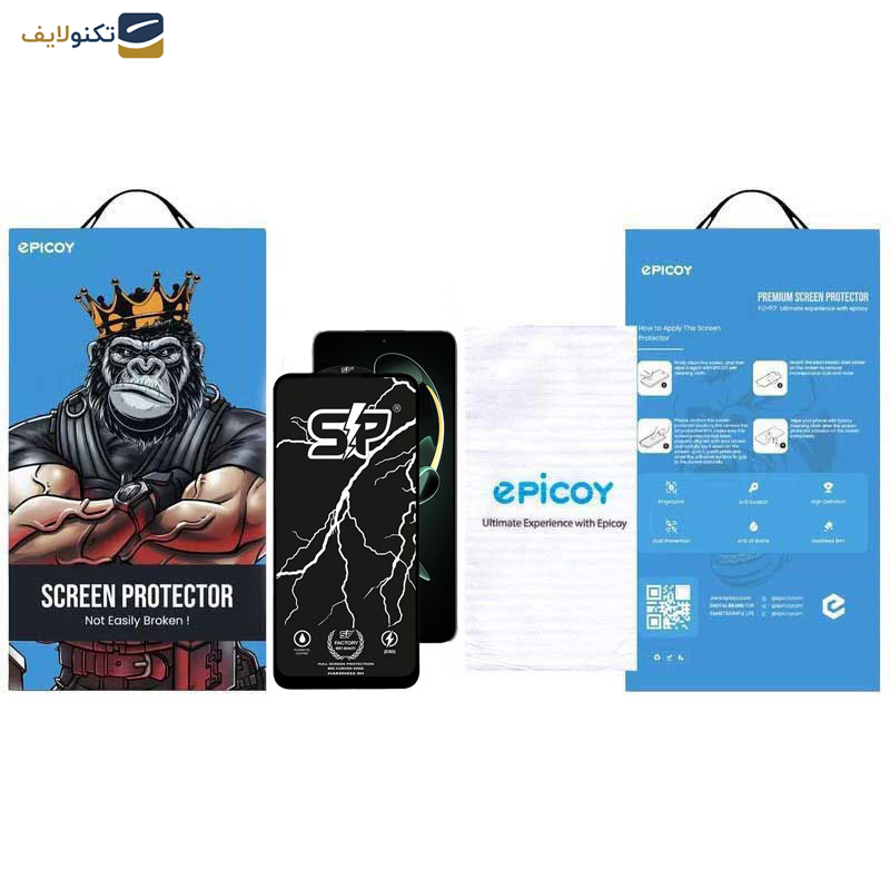 گلس گوشی شیائومی Redmi K60 Ultra-K60 Pro-K60E-K60 اپیکوی مدل SP Factory - Epicoy SP Factory Screen Protector For Xiaomi Redmi K60 Ultra-K60 Pro-K60E-K60