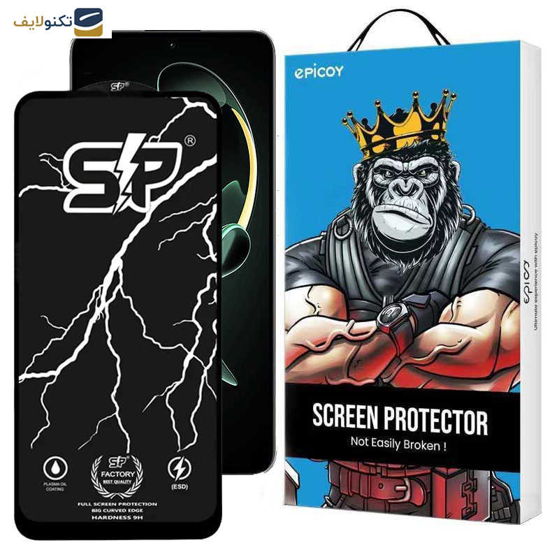 گلس گوشی شیائومی Redmi K60 Ultra-K60 Pro-K60E-K60 اپیکوی مدل SP Factory - Epicoy SP Factory Screen Protector For Xiaomi Redmi K60 Ultra-K60 Pro-K60E-K60
