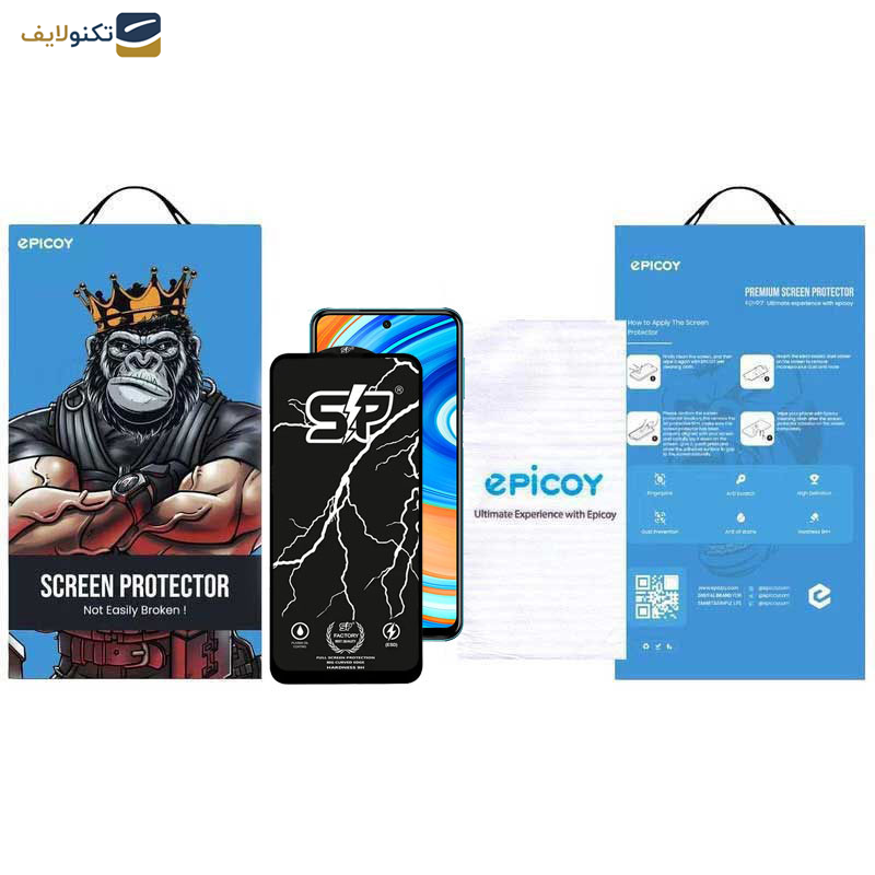 گلس گوشی شیائومی Redmi Note 9 Pro Max-Note 9 Pro 5G-Note 9 Pro 4G -Note 9 Pro 4G (Global)-Note 9S اپیکوی مدل SP Factory - Epicoy SP Factory Screen Protector For Xiaomi Redmi Note 9 Pro Max-Note 9 Pro 5G-Note 9 Pro 4G (India)-Note 9 Pro 4G (Global)-Note 9S