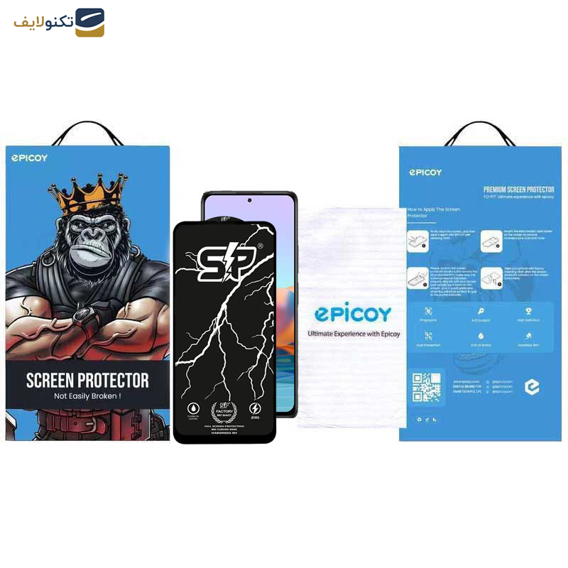 گلس گوشی شیائومی Redmi Note 10 Pro Max-Note 10 Pro 4G-Note 10 Pro 4G-Note 10 Lite صفحه نمایش اپیکوی مدل SP Factory - Epicoy SP Factory Screen Protector For Xiaomi Redmi Note 10 Pro Max-Note 10 Pro 4G (India)-Note 10 Pro 4G(Internationa)-Note 10 Lite