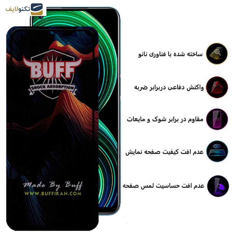 گلس گوشی ریلمی 8 Narzo 20 Pro بوف مدل Mountain - Buff Mountain Glass Screen Protector For Realme 8 5G-7 5G-6s-6-X7 Pro 5G-Narzo 30 4G-5G -Narzo 20 Pro