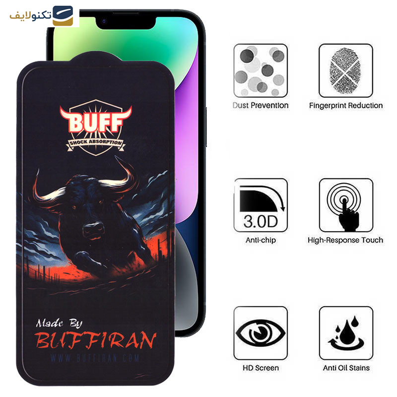 گلس گوشی اپل iPhone 13-13 Pro-14 بوف مدل BullRun Crystal Pro-G - Buff BullRun Crystal Pro-G Screen Protector For Apple iPhone 13- iPhone 13 Pro- iPhone 14