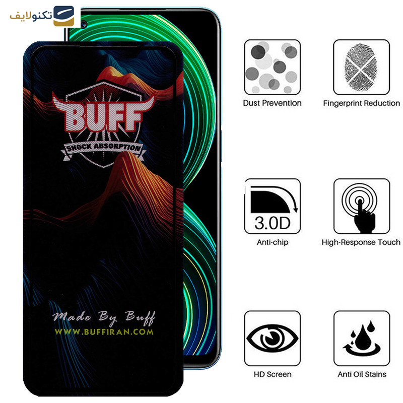 گلس گوشی ریلمی 8 5G-7 5G-6s-6-X7 Pro 5G-Narzo 30 4G-5G -Narzo 20 Pro بوف مدل Mountain-G - Buff Mountain-G Glass Screen Protector For Realme 8 5G-7 5G-6s-6-X7 Pro 5G-Narzo 30 4G-5G -Narzo 20 Pro