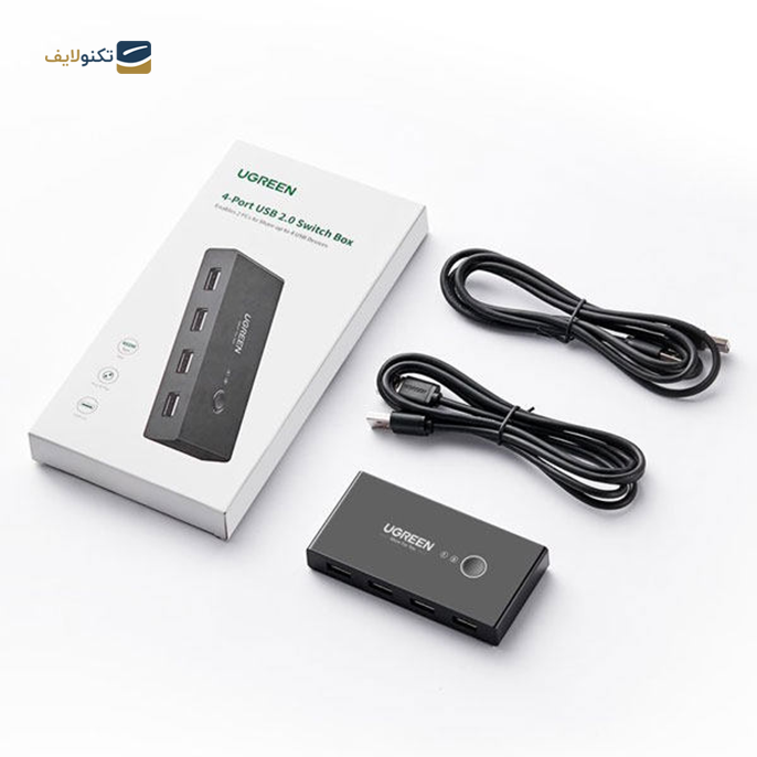 هاب سوئیچ USB یوگرین 4 پورت US216 مدل 30767 - UGREEN US216-30767 4 Port HUB Switch