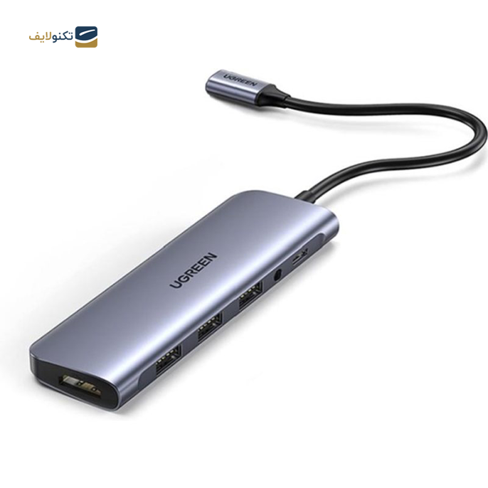 هاب USB-C یوگرین 6 پورت CM136 مدل 80132 - UGREEN CM136-80132 6 Port USB-C Hub