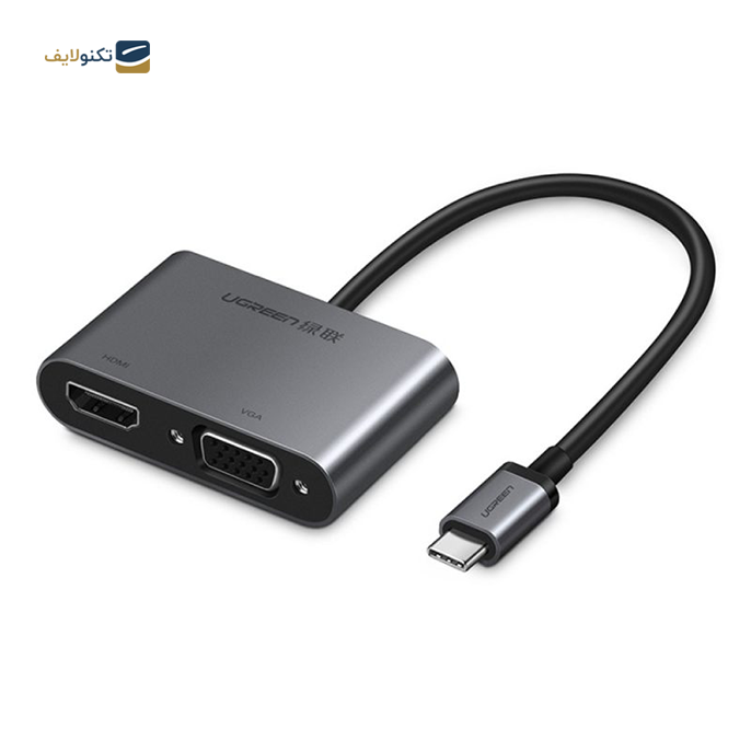 هاب USB-C یوگرین 2 پورت CM162 مدل 50505 - UGREEN CM162-50505 2 Port USB-C Hub