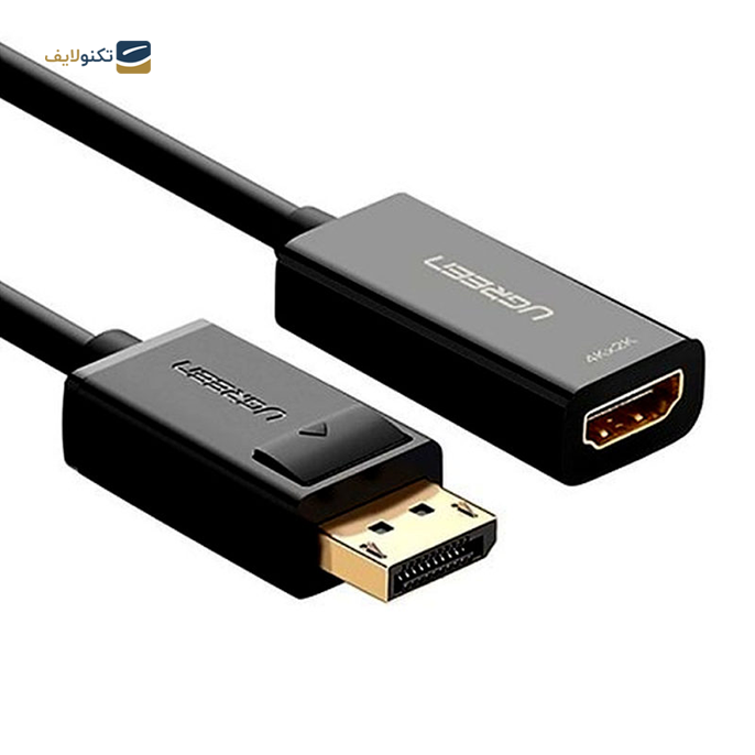 کابل Display Port به HDMI یوگرین MM137 مدل 70694 طول 25 سانتی متر - UGREEN MM137-70694 DisplayPort to HDMI Female adapter cable