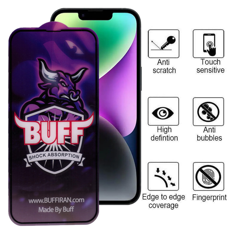 گلس گوشی اپل Iphone 14 بوف مدل 5D Buffer - Buff 5D Buffer Iphone 14 Screen Protector