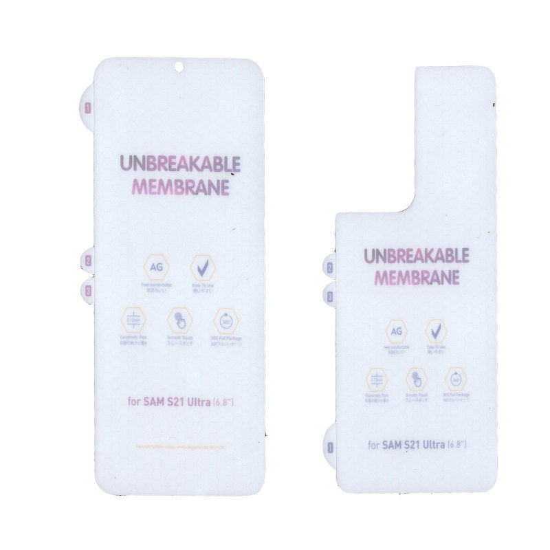 محافظ صفحه نمایش و پشت گوشی سامسونگ Galaxy S21 Ultra بوف مدل Hydrogel-matte - Buff Hydrogel-matte Galaxy S21 Ultra back and Screen Protector