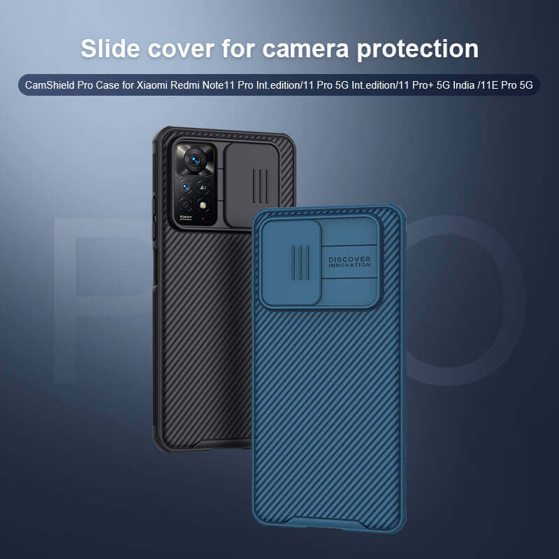 کاور گوشی شیائومی Redmi Note 11 Pro 4G Global/ Note 11 Pro 5G Global/ Note 11E Pro 5G نیلکین مدل CamShield Pro - Nillkin CamShield Pro Redmi Note 11 Pro 4G Global / Note 11 Pro 5G Global / Note 11E Pro 5G