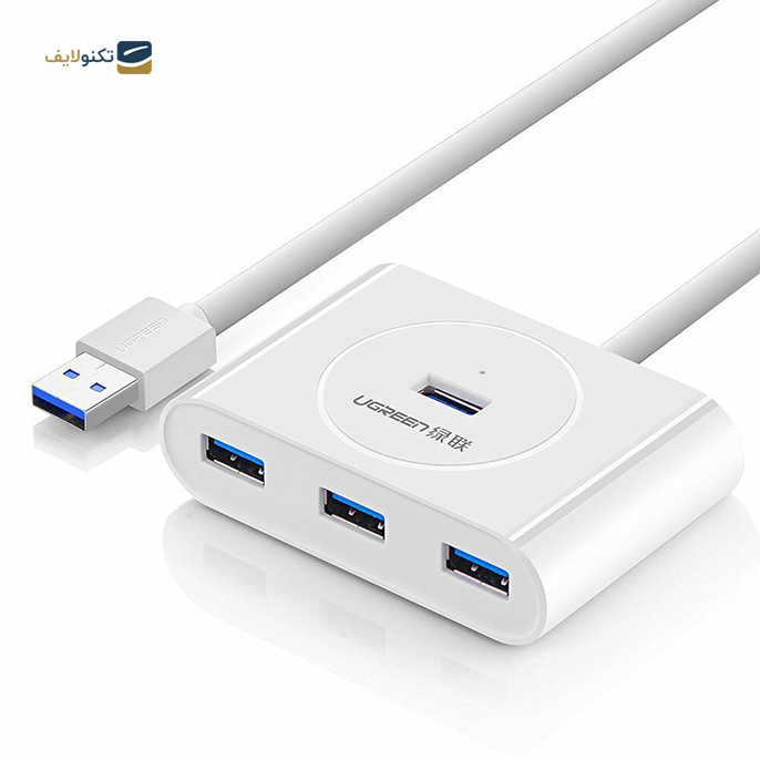 هاب USB یوگرین 4 پورت CR113 مدل 20282 کابل 0.5 متر - UGREEN CR113-20282 4 Port USB Hub 0.5m