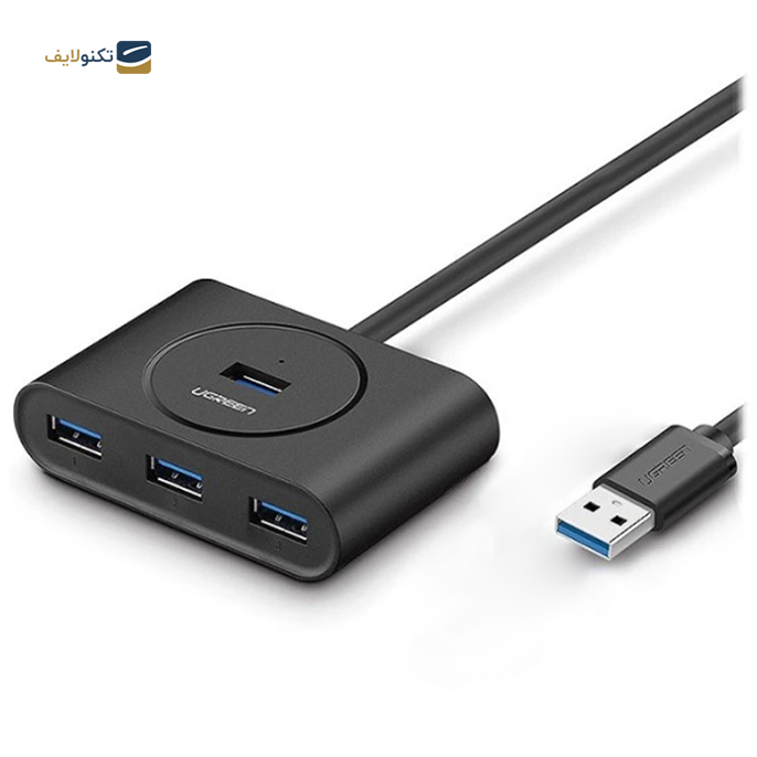 هاب USB یوگرین 4 پورت CR113 مدل 20282 کابل 0.5 متر - UGREEN CR113-20282 4 Port USB Hub 0.5m