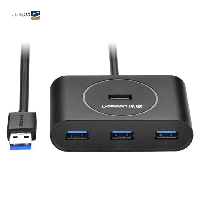 هاب USB یوگرین 4 پورت CR113 مدل 20282 کابل 0.5 متر - UGREEN CR113-20282 4 Port USB Hub 0.5m