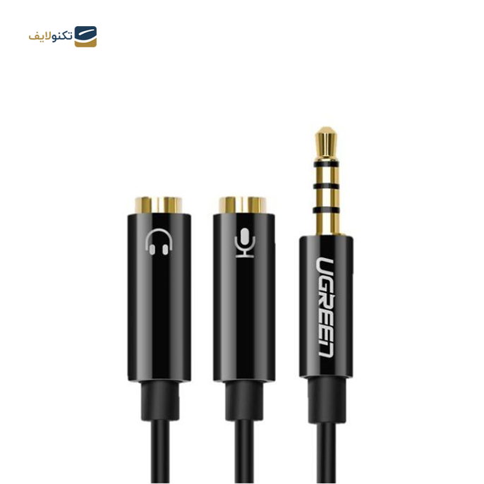 کابل AUX یوگرین AV141 مدل 30619 با تبدیل 1 به 2 - UGREEN AV141 30619 AUX Cable 2 to 1