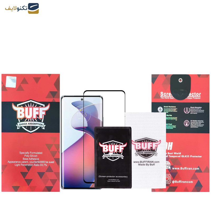 گلس گوشی موتورولا Edge 30 Fusion بوف مدل Full-Glue - Buff Full-Glue Glass Screen Protector For Motorola Edge 30 Fusion