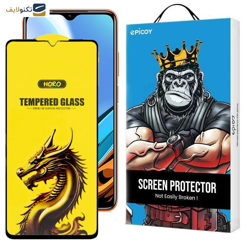 گلس گوشی شیائومی Redmi 9C- 9T- 9C NFC- 9 (India)- 9A Sport- Redmi 9A اپیکوی مدل Golden Dragon - Epicoy Golden Dragon Screen Protector For Xiaomi Redmi 9C- 9T- 9C NFC- 9 India- 9A Sport- Redmi 9A