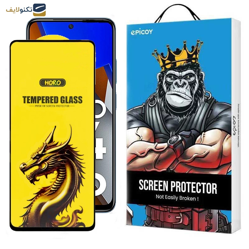 گلس گوشی شیائومی Poco M4 Pro 5G - X4 GT - X3 GT اپیکوی مدل Golden Dragon  - Epicoy Golden Dragon Glass Screen Protector For Xiaomi Poco M4 Pro 5G- Poco X4 GT- Poco X3 GT