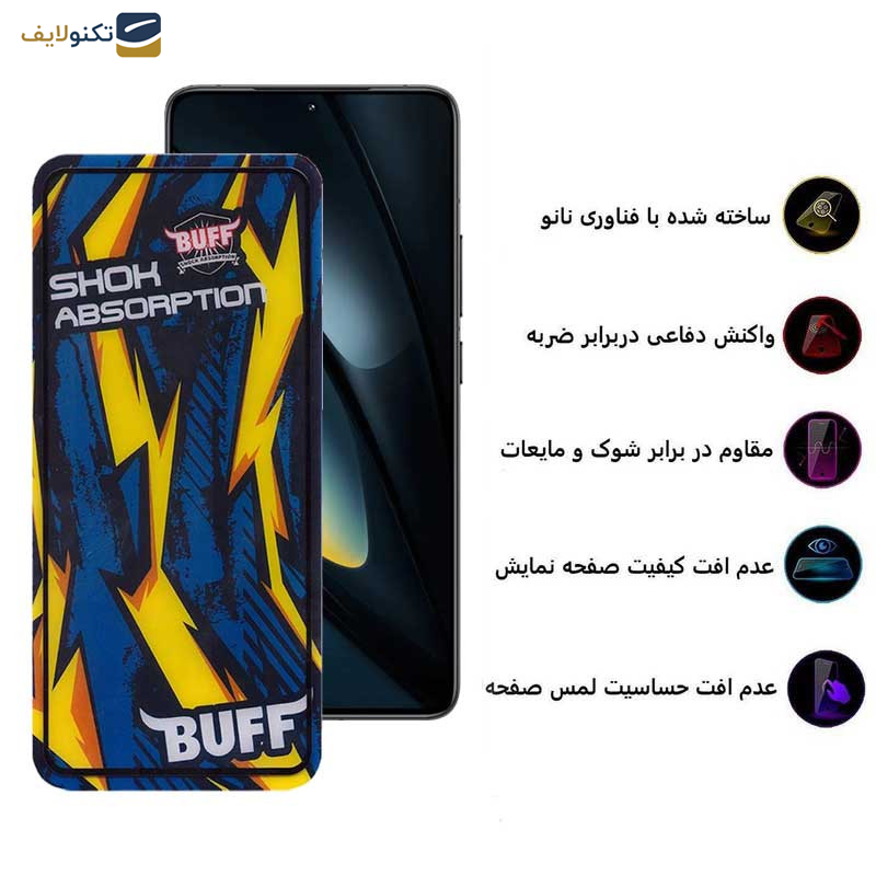 گلس گوشی پوکو F6 Pro- F6 بوف مدل Shock-Shock-G - Buff Shock-Shock-G Glass Screen Protector For Xiaomi Poco F6 Pro- Poco F6- Redmi Turbo 3